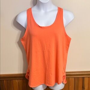 Salmon Coral Sleeveless Women's ExerciseTop  size 1X